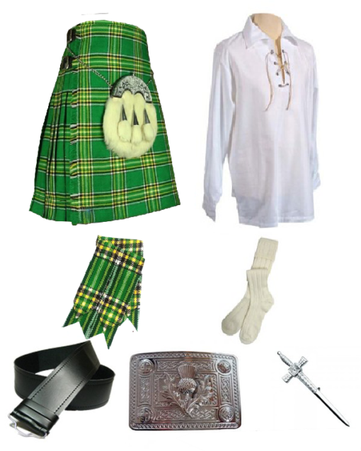 Irish Tartan Kilt Outfit