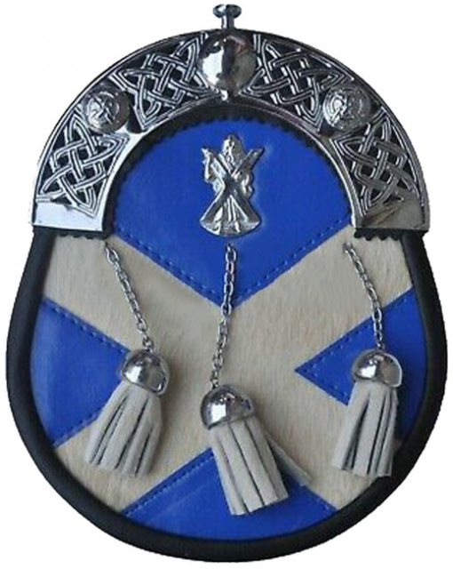 Scottish Flag Leather Sporran